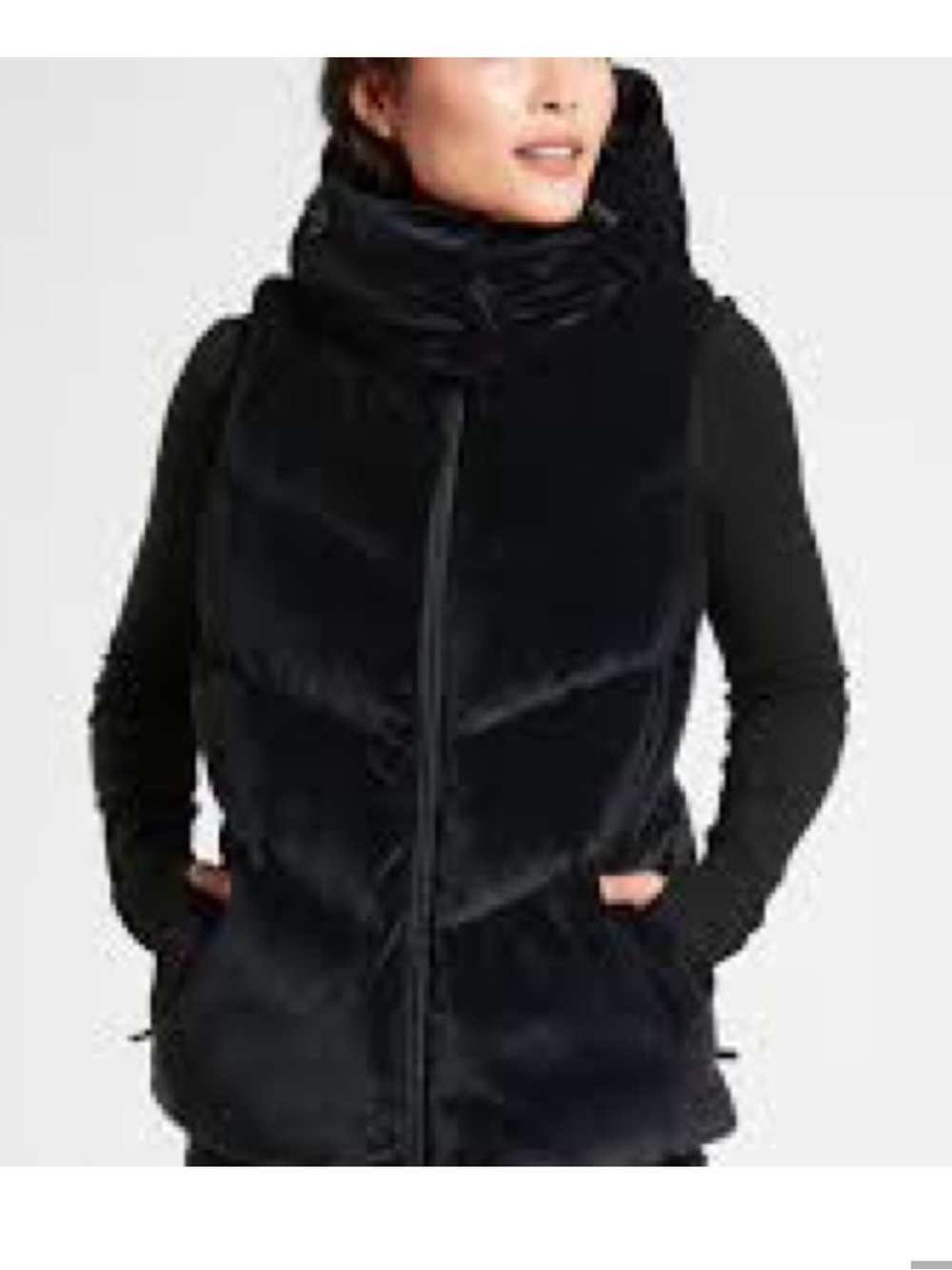 Athleta Lofty Velvet Down Vest Size Medium